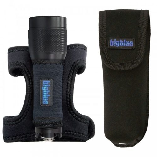 BIGBLUE - Lampe 8° AL450NM Tail avec gants néoprènes et étui de protection