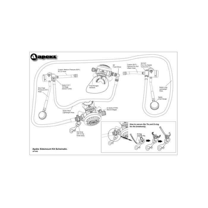 Kit détendeurs Apeks XTX 50 Sidemount Set