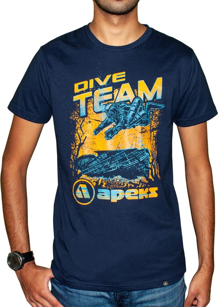 T-Shirt Apeks Dive Team Navy