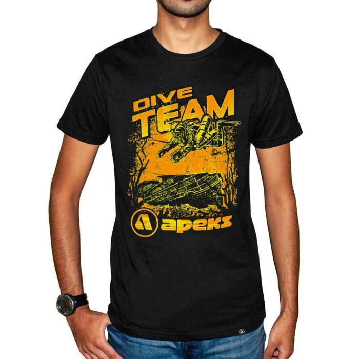 T-Shirt Apeks Dive Team Noir